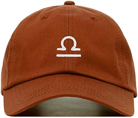 Terazi Beyzbol Şapkası, İşlemeli Baba Şapkası, Yapılandırılmamış Yumuşak Pamuk, Ayarlanabilir Kayış Arkası (Çoklu Renkler)