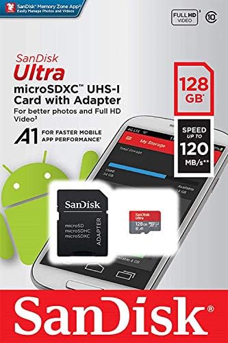 Ultra 128 GB microSDXC Sony C5303 Artı SanFlash ve SanDisk tarafından Doğrulanmış için Çalışır (A1/C10/U1/8 k/120MBs)