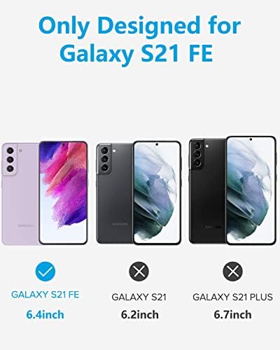 [Parmak izi Uyumlu] Hierusre Ekran Koruyucu Samsung Galaxy S21 FE 5G ile Uyumlu, 2 Paket Kamera Lens Koruyucu ile 2 Paket Ekran