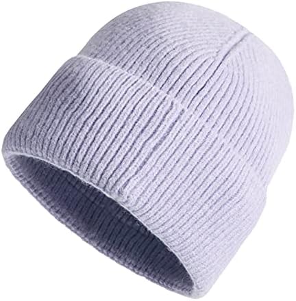 AOKO Bere Hımbıl Örgü Kafatası Kap Sıcak Çorap Şapka Çocuklar Kadınlar Çizgili Kış Şapka Kaflı Düz Şapka