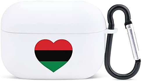 Pan - Afrika Bayrağı Kalp Kılıf Apple AirPods Pro Kulaklık Kapak Kulaklık Koruyucu Darbeye Kapak Kılıfları