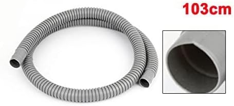 EuisdanAA Gray Plastic Air Conditioner Drain Pipe Water Hose 41 inches Long(Manguera plástica gris del agua del tubo de drenaje