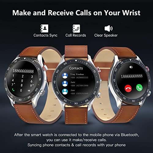Akıllı saatler Erkekler için Yapmak ve Almak Bluetooth Çağrı Aktivite Spor Izci Kalp Hızı Müzik Çalar Smartwatch Uyku Monitör