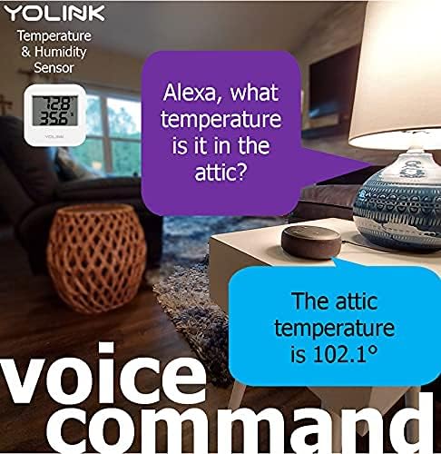YoLink Akıllı Kablosuz Sıcaklık ve Nem Sensörü, Dondurucu, Buzdolabı, Yeşil Ev, Evcil Hayvan Kafesi İzleme, Akıllı Telefon Uyarıları