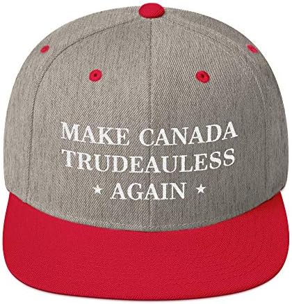 Hogue WS LLC Yapmak Kanada Trudeauless Tekrar Şapka (İşlemeli Yün Karışımı Snapback Kap) Komik Kanadalı MAGA Parodi
