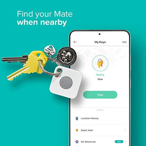 Tile Mate 4-Pack-Anahtarlar,Çantalar ve Daha Fazlası için Bluetooth İzleyici,Anahtar Bulucu ve Öğe Bulucu;Yeni Echo Dot 4. Nesil