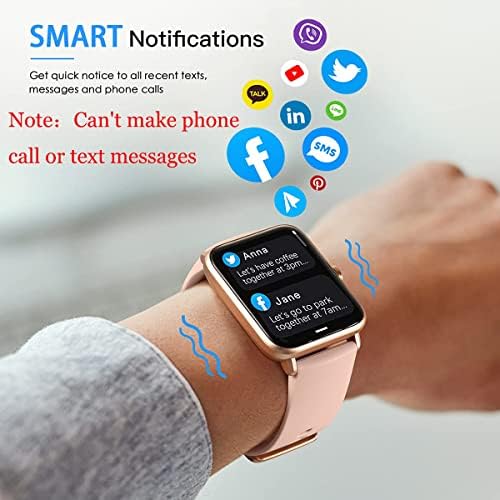 Dirrelo Gül Altın akıllı saat ve Siyah Alexa akıllı saat Android Telefonlar için iPhone