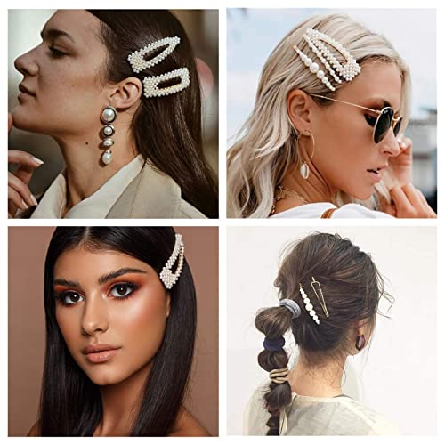 Yvnıcll Tokalarım Kadınlar için, Sevimli Saç Klipler ve Kadife Saç Scrunchies Set, Glitter Kristal Geometrik Saç Tokası, Zarif
