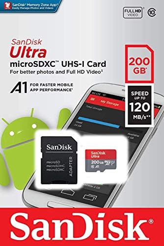 Ultra 200 GB microSDXC Samsung SM-T590 Artı SanFlash ve SanDisk tarafından Doğrulanmış Çalışır (A1/C10/U1/8 k / 120MBs)