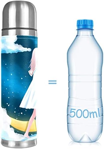 Fincan Çocuklar Anime Kız Vakum Bardak Paslanmaz Çelik Seyahat Kupa 16 Oz Yalıtımlı Flask Su kapaklı şişe Erkek Kız İçin 10.
