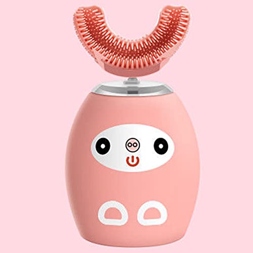 CactusAngui Elektrikli Diş Fırçası - 1 Set Elektrikli Diş Fırçası Karikatür Şekli 360 Derece Temizleme 3 Modları Çocuklar Otomatik