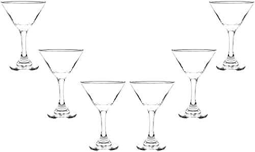 Martini Gözlük 9 Oz Set (6) Martini cam Martini gözlük Içme gözlük Kokteyl gözlük Şık martini cam Modern martini cam Kokteyl