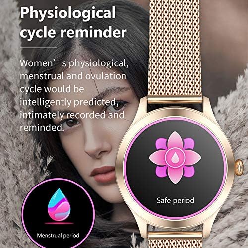 YONGLİ akıllı saat Kadın Tam Dokunmatik 240240 IP68 Su Geçirmez bilezik nabız monitörü Uyku Izleme Smartwatch Kadınlar için (Renk: