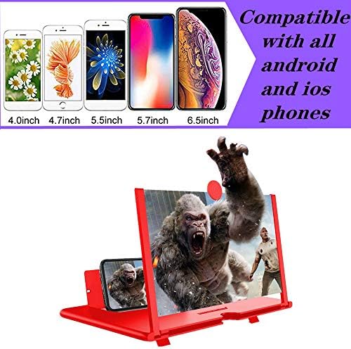 Ekran Büyüteci Amplifikatörü, 3D HD Yeni Telefon Tutucu Ekran Amplifikatörü, Tüm Akıllı Telefonlar için Film Görüntülü Telefon