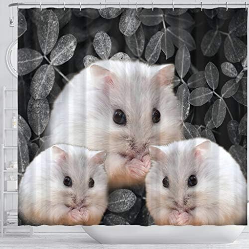Pawfeel Sevimli Çin Hamster Baskı Duş Perdeleri