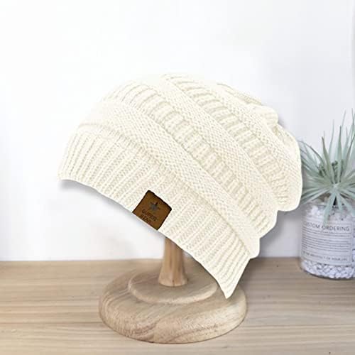 fublousRR5u örme şapkalar Son Derece Rahat Sıcak Tutmak için Sıkı Günlük Kelepçeli Kış Şapka Arkadaş