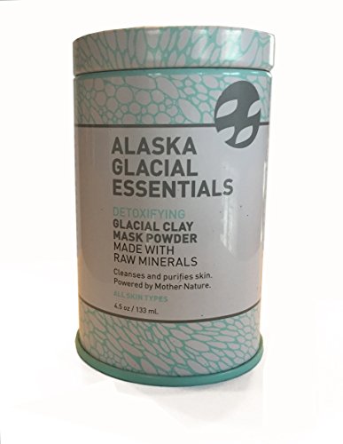 Alaska Buzul Kil Maskesi Tozu, Yüz ve Tüm Vücut için Mineral Bakımından Zengin Silt ve Kilin Susuz Formülü, 1:1'i Su, Bal veya