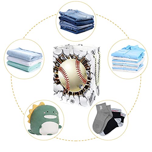 Çamaşır Sepeti Beyzbol Spor Duvar Katlanabilir çamaşır Sepetleri Giysi Sepetleri çamaşır kutusu Su Geçirmez Astar ve İpli