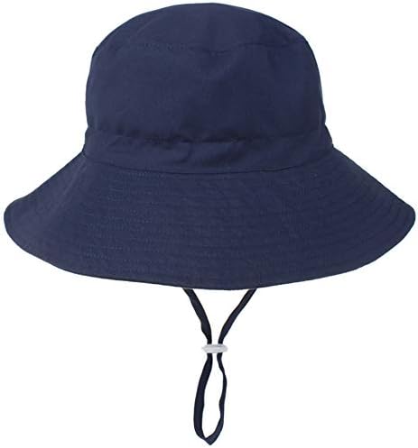 Bebek Kız Erkek güneş şapkası Yaz plaj şapkaları UPF 50 + Yürümeye Başlayan Bebek Geniş Kenarlı Kayış Açık Kova Şapka