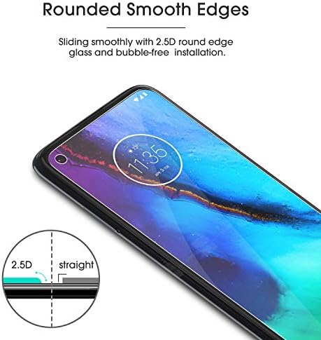 [3-Pack] Motorola Moto G Stylus için OMOTON Ekran Koruyucu (6.4 İnç) - Temperli Cam, Kabarcık Ücretsiz, Çizilmeye Dayanıklı,
