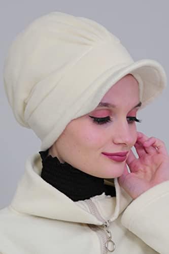Kadınlar için çiçek şapka ile sıcak Windproof yumuşak Polar Polar Kış moda sıcak Beanie Cap