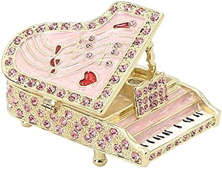 TLDFS Mücevher Kutusu Zarif Üçgen Piyano Modeli Mücevher Kutusu, yaratıcı Zarif Takı saklama kutusu Hediye Kutusu Kadın Kızlar
