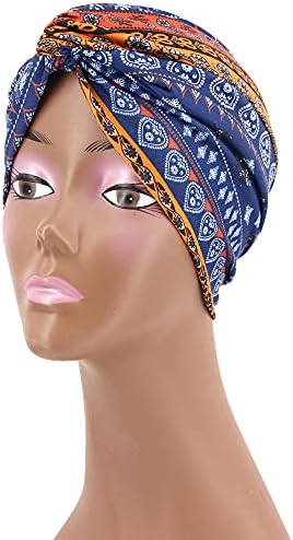 Surkat Kadın Pilili Büküm Türban Afrika Baskı Hindistan Kemo Kap Hairwrap Şapkalar